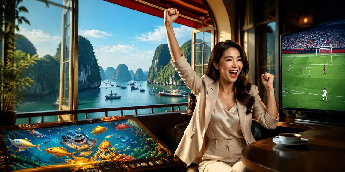 Cảnh câu cá truyền thống trên vịnh Hạ Long gần mặt trời lặn