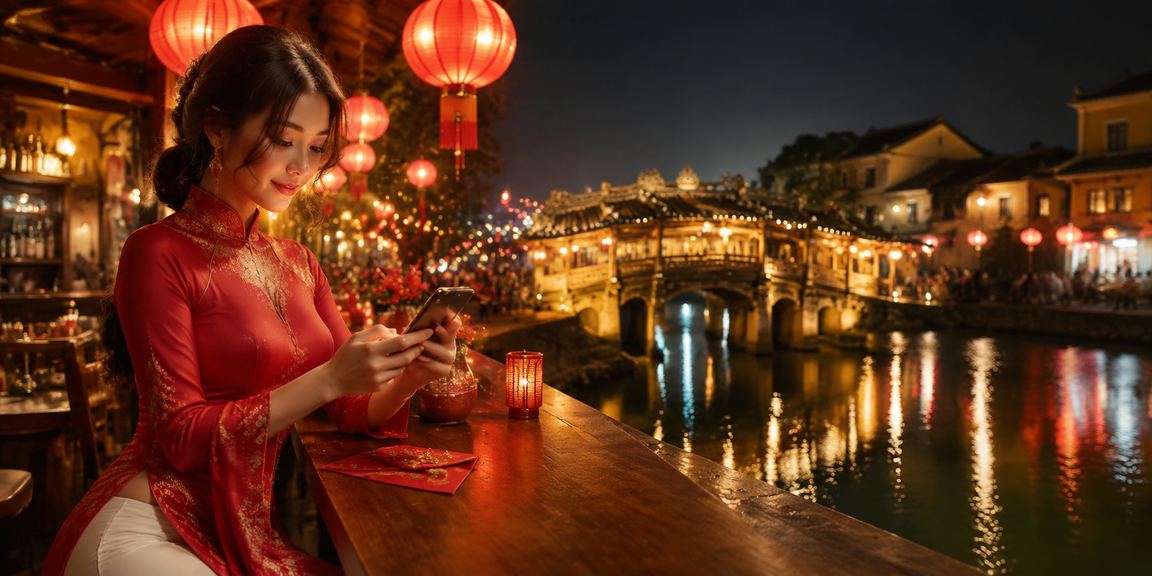 Khung cảnh Hội An với áo dài truyền thống trong không khí lễ hội thể thao