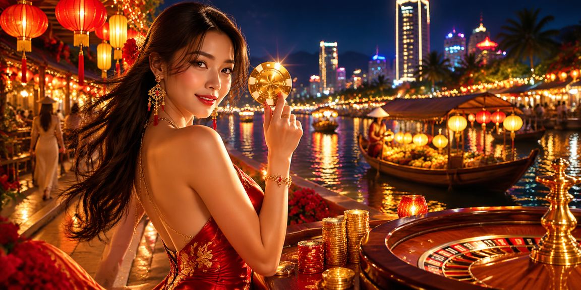 Không khí chợ đêm Nha Trang tấp nập bên cạnh màn hình kết quả xổ số trực tuyến