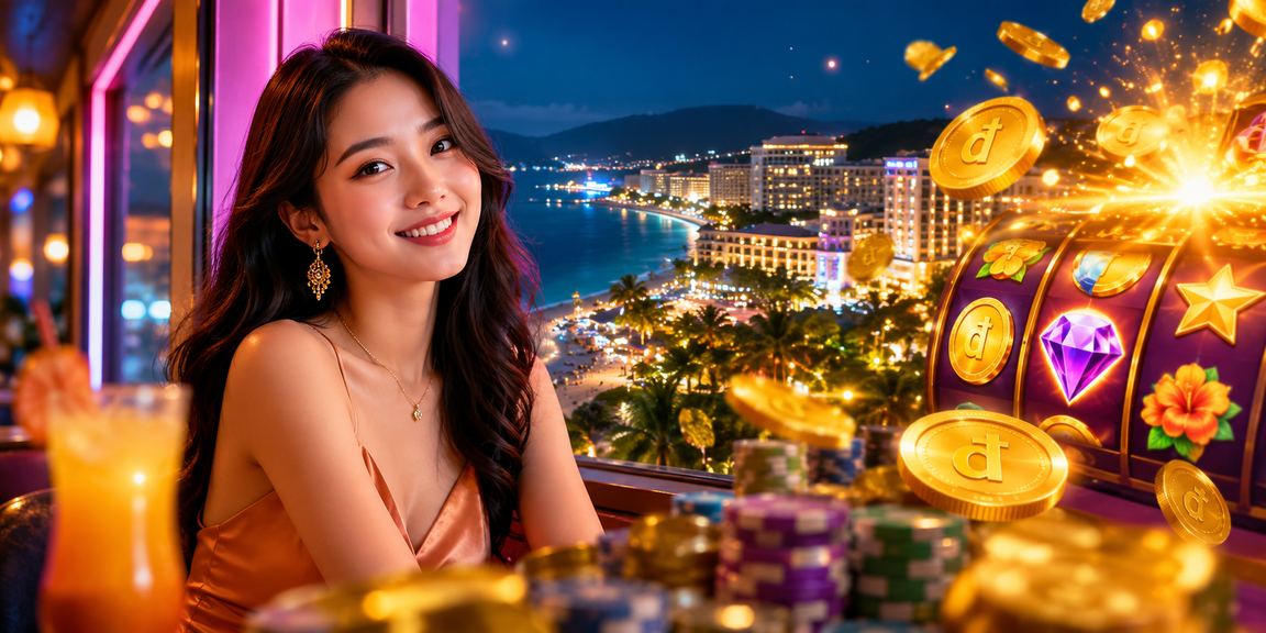 Không khí giải trí nhộn nhịp tại Phú Quốc với màn hình game và cà phê buổi chiều